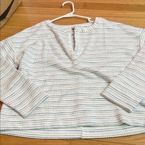 LOFT Multicolor Striped Knit Top
